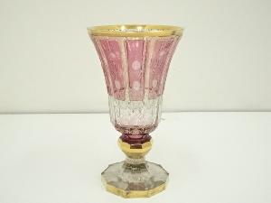 ボヘミアガラス　フラワーベース